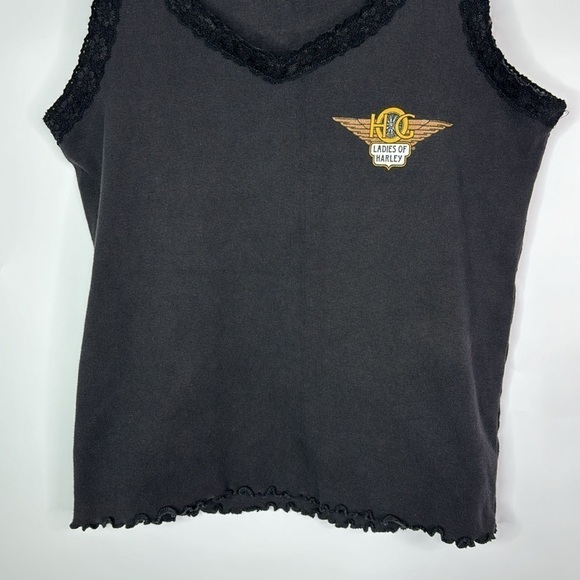 Vintage Harley Davidson Wolf River Chapter Shawano County WI Tank Top XL - Picture 4 of 9